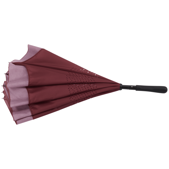 48" Auto Close Heathered Inversion Umbrella