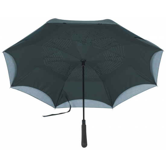 48" Auto Close Heathered Inversion Umbrella