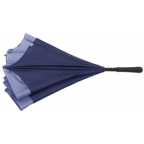 48" Auto Close Heathered Inversion Umbrella