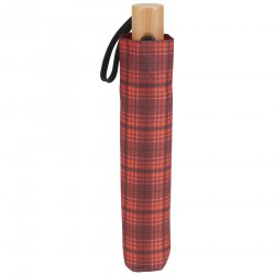 42" Recycled PET Auto Open Plaid Folding Umbrella