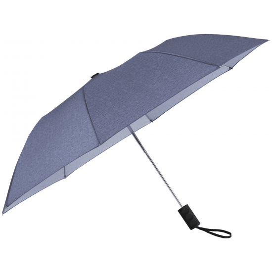 42" Auto Open Heathered Windproof Folding Umbrella