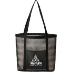 Two-Tone Mesh Shopper Tote