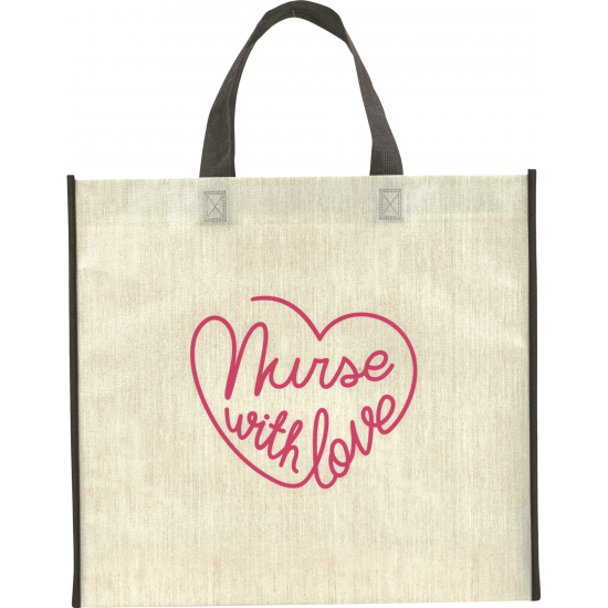 Linen Finish Laminated Non-Woven Tote