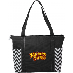 Geometric Zippered Business Tote