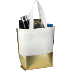 Non-Woven Mini Metallic Bottom Laminated Tote