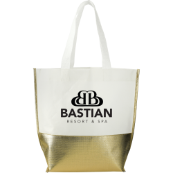 Non-Woven Mini Metallic Bottom Laminated Tote