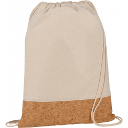 Cotton and Cork Drawstring Bag