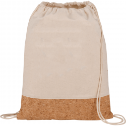 Cotton and Cork Drawstring Bag