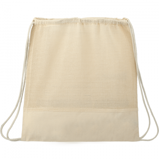 Cotton Mesh Drawstring Bag