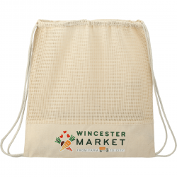 Cotton Mesh Drawstring Bag