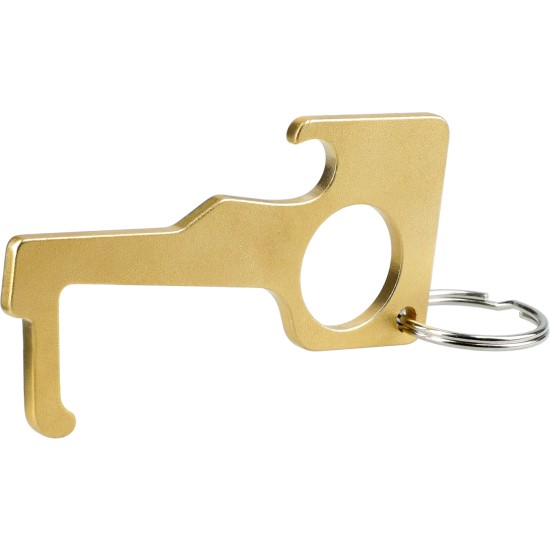 No Contact Keychain - Brass