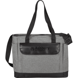 Professional Heathered Tote with Vinyl Accent