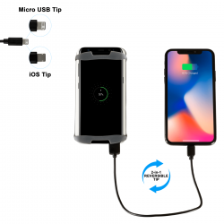 Swift 6000 mAh Wireless Power Bank w/2-in-1 Cable