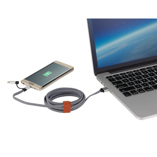 Paramount 3-in-1 Fabric Charging Cable