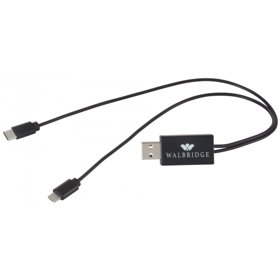 Radiant Light Up Logo 3-in-1 Charging Cable Radiant Light Up Logo 3-in-1 Charging Cable