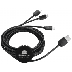 Rolly 10 foot 3-in-1 Light Up Logo Cable