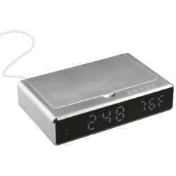 UV Sanitizer Desk Clock with Wireless Charging