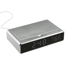 UV Sanitizer Desk Clock with Wireless Charging