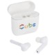 Color: White (WH) (Row Apparel) Essos True Wireless Auto Pair Earbuds w/Case