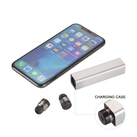 True Wireless Earbuds with Metal Charging Case