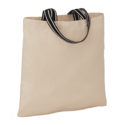 Stripe Handle 6oz Cotton Canvas Convention Tote