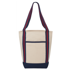 Topsail Striped 10oz Cotton Canvas Boat Tote