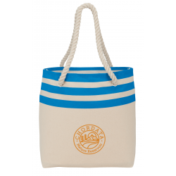 Capri Stripe Junior 8oz Cotton Canvas Rope Tote