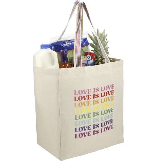 Rainbow Recycled 8oz Cotton Grocery Tote