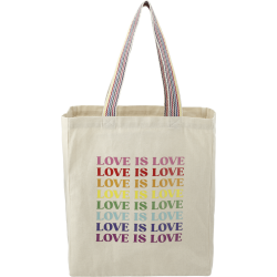 Rainbow Recycled 8oz Cotton Grocery Tote