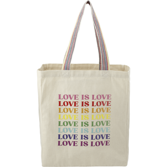 Rainbow Recycled 8oz Cotton Grocery Tote