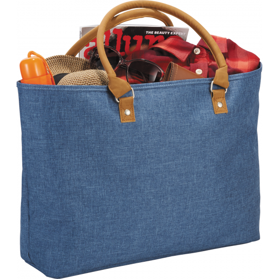 Heathered Suede Accent Tote