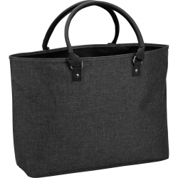 Heathered Suede Accent Tote