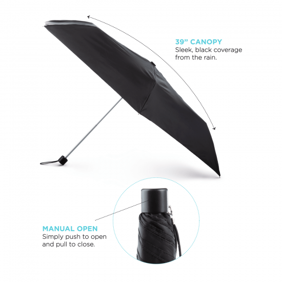 39" totes® Folding Mini Umbrella