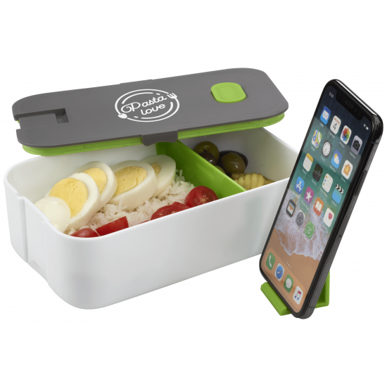 2 Compartment Bento Box with Phone Stand