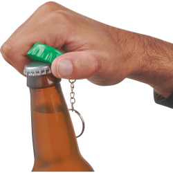 Beer Cap Keychain with Bottle Opener