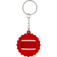 Color: Red (RD) (Row Apparel) Beer Cap Keychain with Bottle Opener