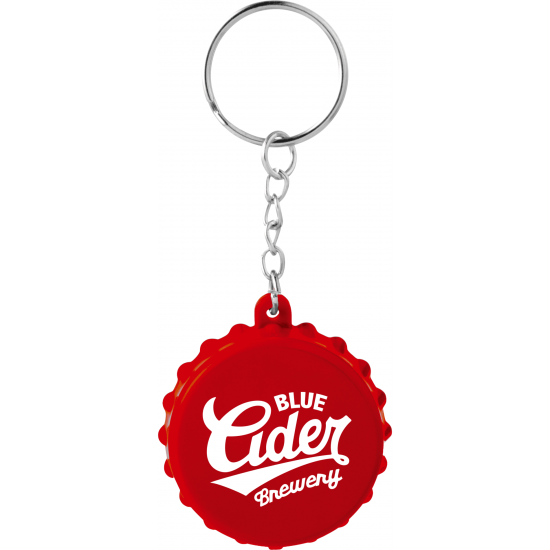 Beer Cap Keychain with Bottle Opener