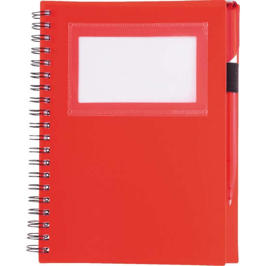 5.5" x 7" Star Spiral Notebook w/Pen