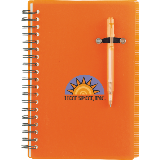 5" x 7" Chronicle Spiral Notebook w/Pen