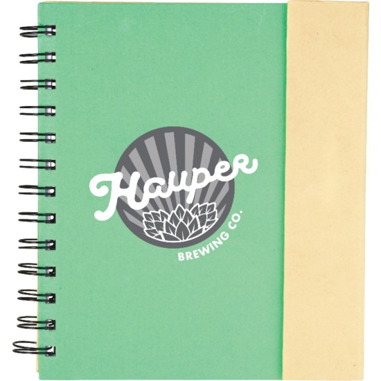 6.5" x 7" Lock-it Spiral Notebook w/Pen