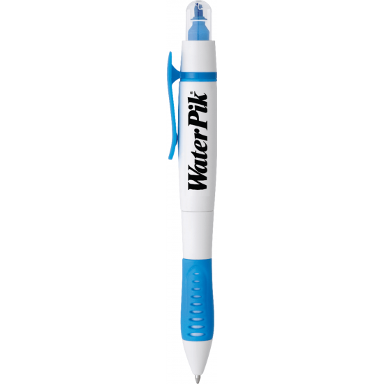 Dual-Tip Ballpoint Pen-Highlighter