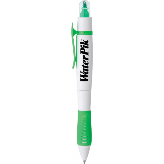 Dual-Tip Ballpoint Pen-Highlighter