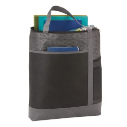 Chrome Non-Woven Zipper Convention Tote