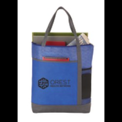 Chrome Non-Woven Zipper Convention Tote