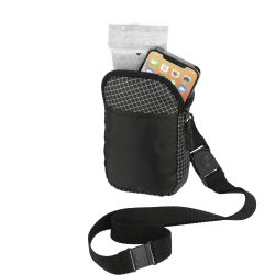 Grid Lanyard Crossbody Phone Pouch