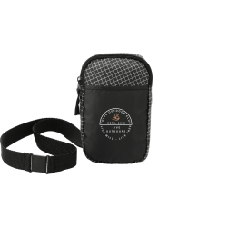 Grid Lanyard Crossbody Phone Pouch