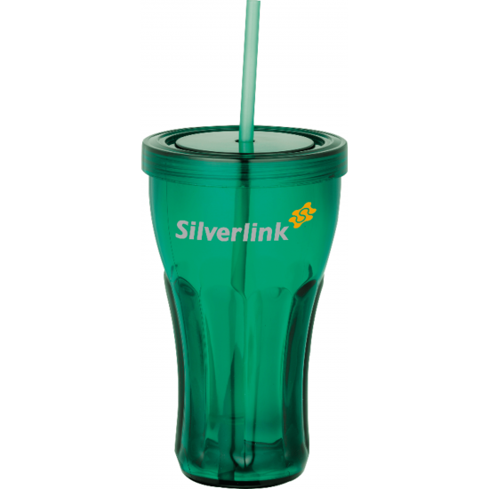 Fountain Soda 16oz Tumbler with Straw