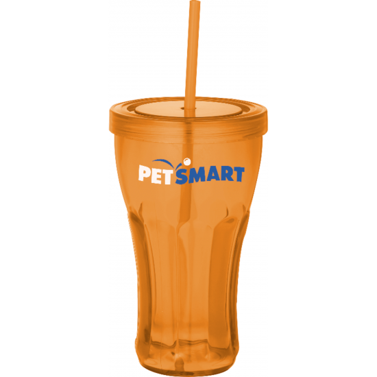 Fountain Soda 16oz Tumbler with Straw