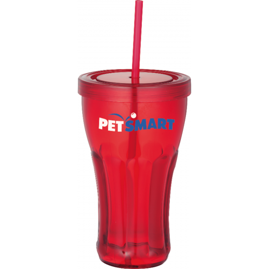 Fountain Soda 16oz Tumbler with Straw