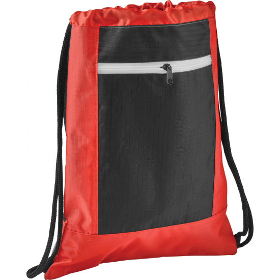 Zippered Ripstop Drawstring Bag